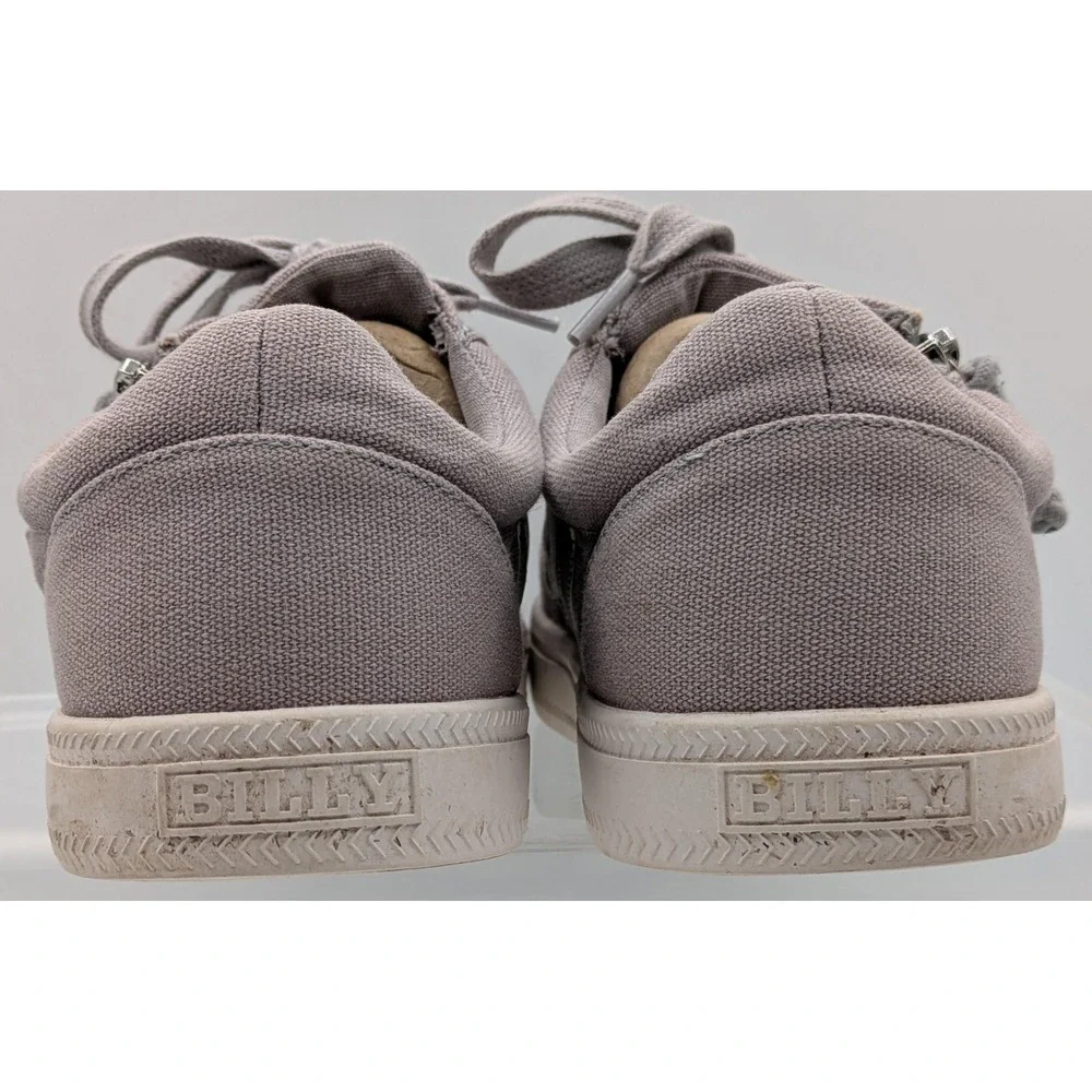Billy CS Sneaker Shoes Kids Size 5W Gray Zip Canvas Low Top Casual Comfort
